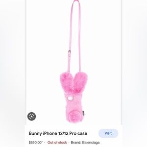 Balenciaga Fluffy Bunny iPhone 12 Case On Strap